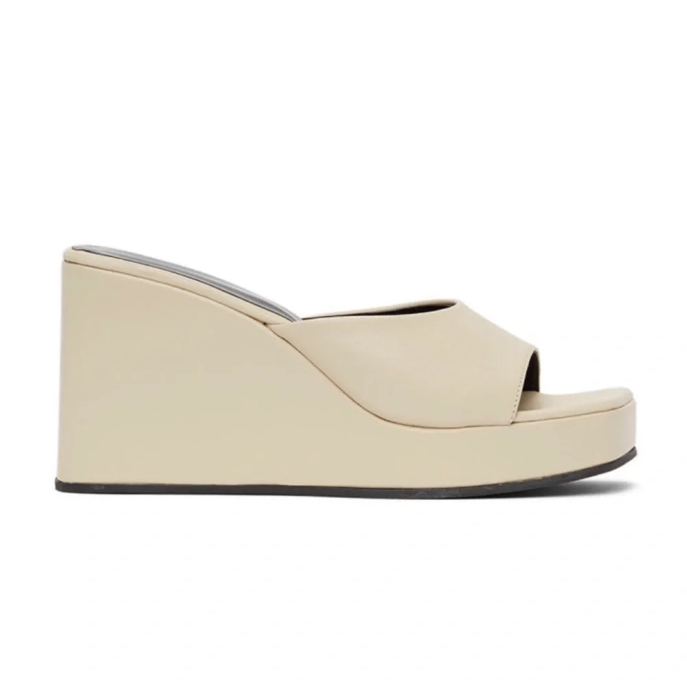 Simon Miller Level Wedge Slides White 36 - Picture 1 of 2